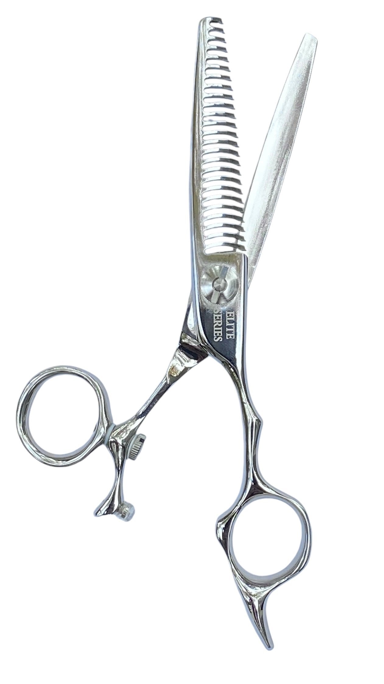 SHEARPOLICE® ELITE TEXTURE 25 ROTATION OR STR8 HANDLEProfessional Hair Cutting & Texturizing Shear (Japanese Steel)