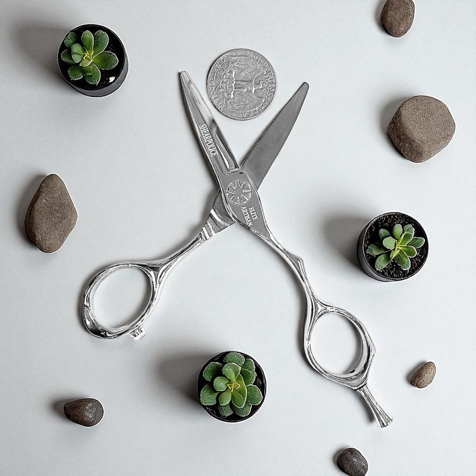 ELITE ARTISAN 4.5” STR8 Professional Hair Cutting Shear (Japanese Steel)