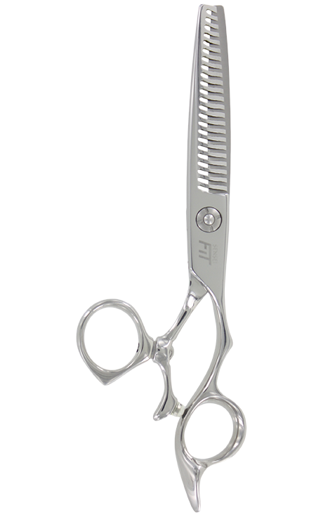 SHEAR POLICE FIT SERIES SEAMLESS BLENDER by SENSEIThe SENSEI FIT Seamless Blending shear is a marvel. Designed with our unique Soft Slide™ technology, they cut without leaving any visible line. The Soft Slide™ straight blade fans the hair across the razor sharp teeth so no two hairs are cut to the same length. These blenders can also comb out in wet or dry hair without a hint of drag for a better client experience. They will revolutionize how you use a blending shear.