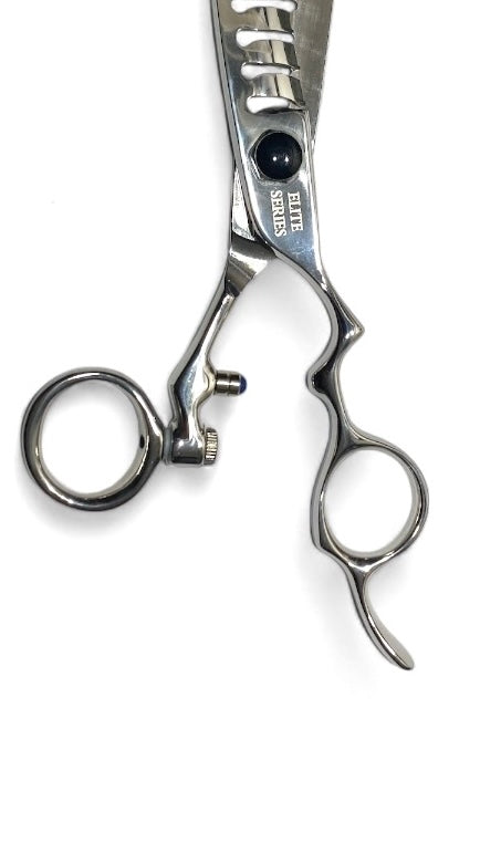 SHEARPOLICE® ELITE ERGO TEXTURE 10 ROTATION Professional Hair Cutting and Texturizing Shear (Japanese Steel)