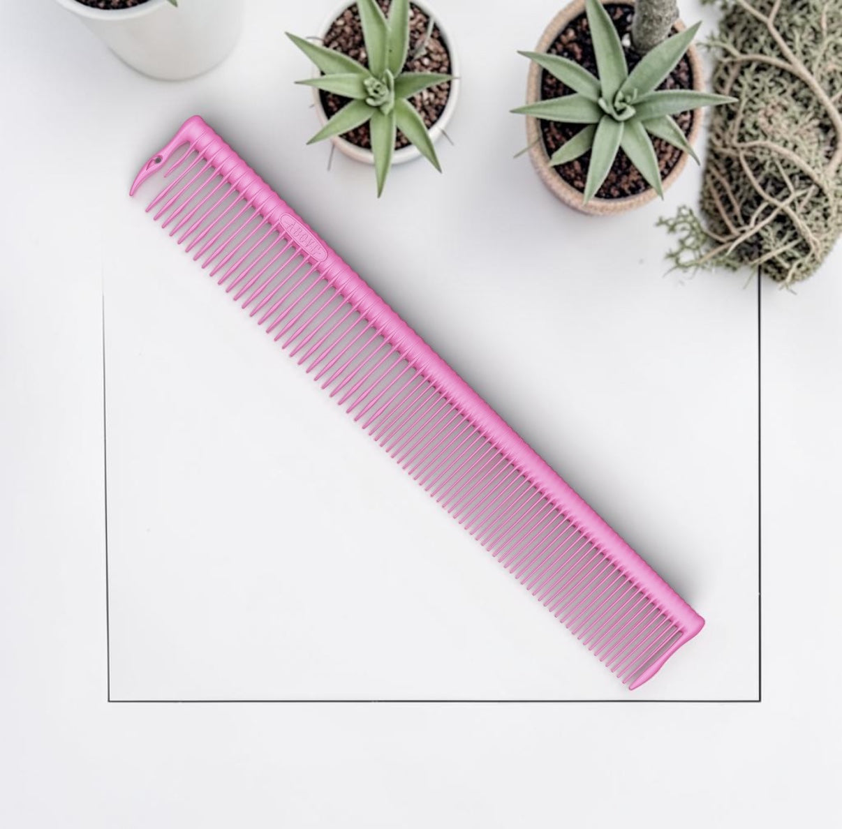 ABOVE A4 EVEN TEETH HAIR CUTTING COMB 8.3"