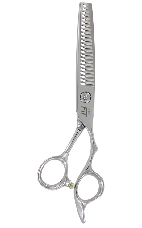 SHEAR POLICE FIT SERIES SEAMLESS BLENDER by SENSEIThe SENSEI FIT Seamless Blending shear is a marvel. Designed with our unique Soft Slide™ technology, they cut without leaving any visible line. The Soft Slide™ straight blade fans the hair across the razor sharp teeth so no two hairs are cut to the same length. These blenders can also comb out in wet or dry hair without a hint of drag for a better client experience. They will revolutionize how you use a blending shear.